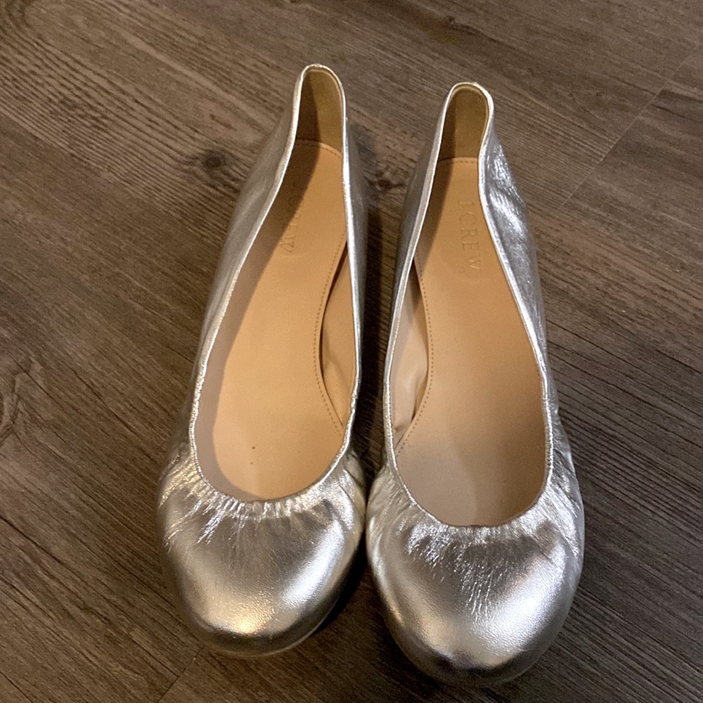 Silver slip ons